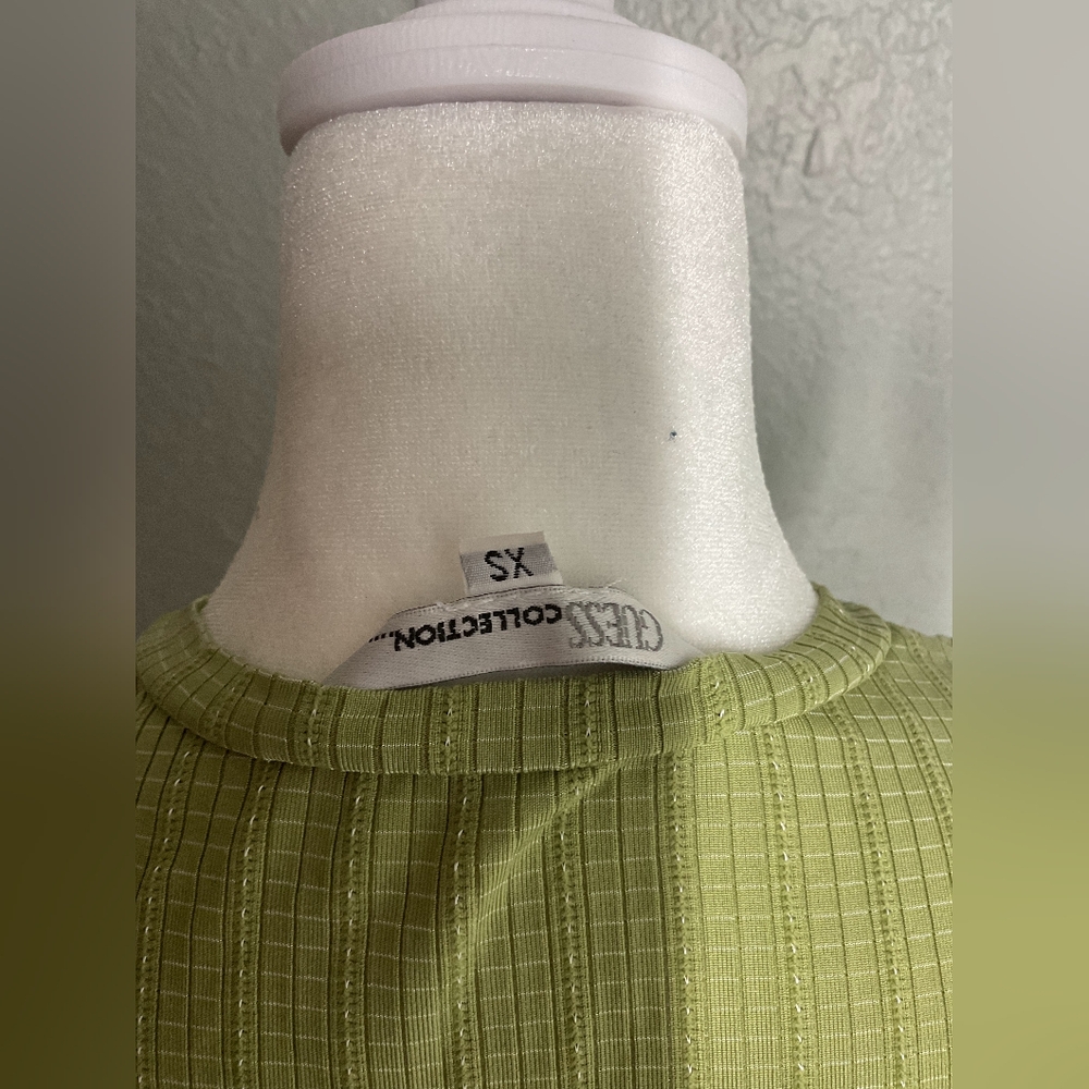 Guess Green Ribbed Mini Bodycon Dress - Picture 3 of 3